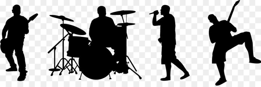 Performance Audience Musical ensemble Clip art - Band Silhouette png download - 1050*344 - Free Transparent  png Download.