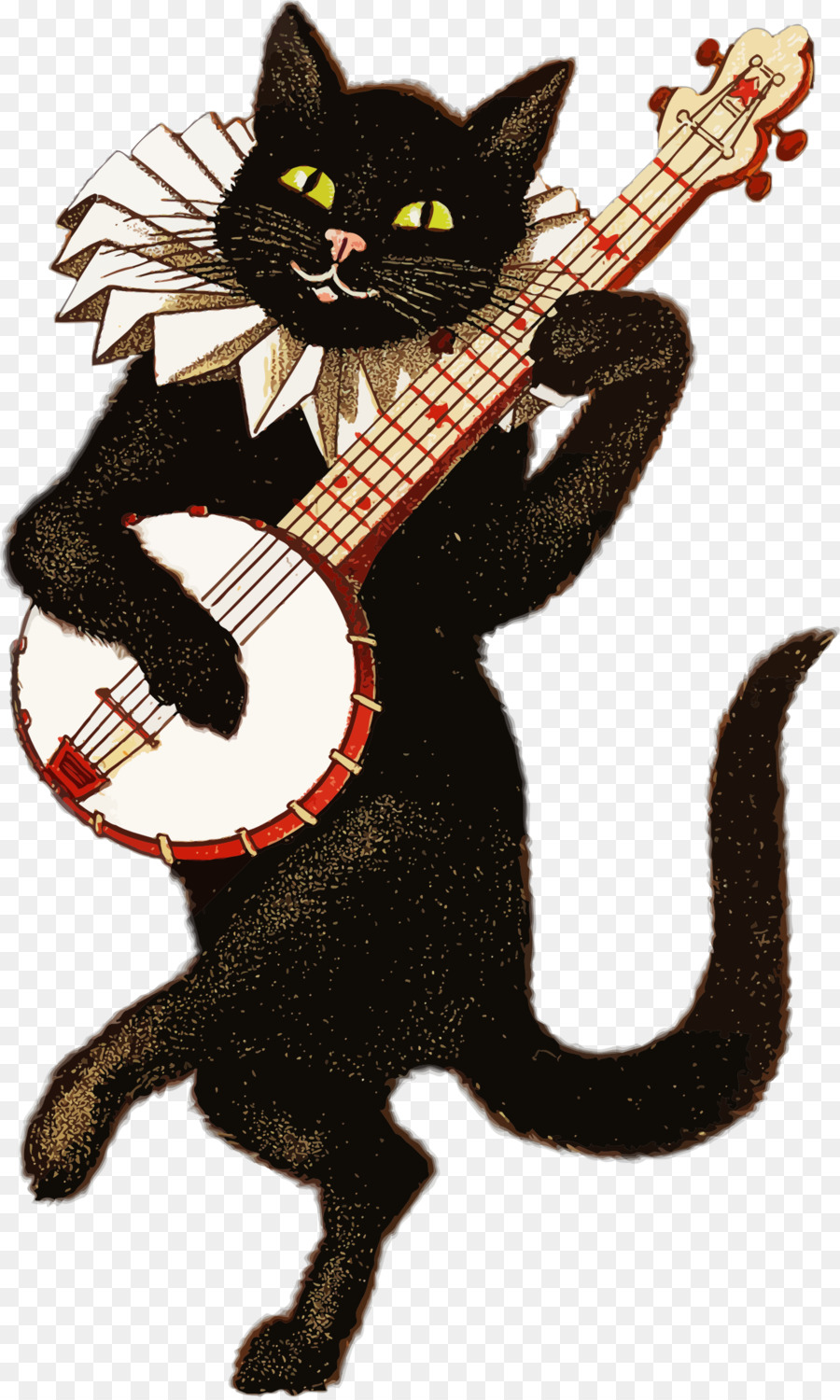 Cat T-shirt Kitten Banjo Clip art - illustrations png download - 1385*2303 - Free Transparent Cat png Download.