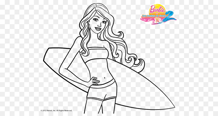 Barbie Doll Drawing Surfboard - surfboard bite png download - 600*470 - Free Transparent  png Download.
