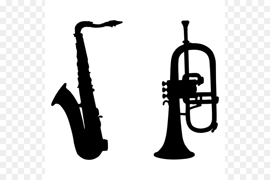 Mellophone Saxophone Silhouette Trumpet Clip art - Jazz Saxophone Cliparts png download - 600*600 - Free Transparent  png Download.
