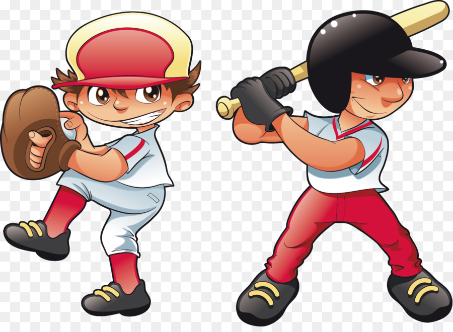 Baseball field Batting helmet - Vector hand-drawn cartoon characters playing baseball png download - 1304*941 - Free Transparent Baseball png Download.