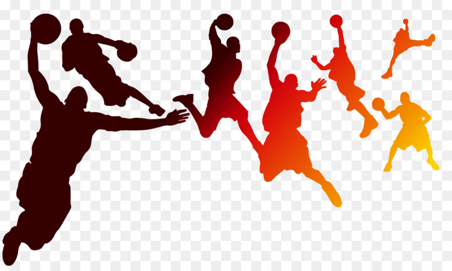 Basketball NBA - Playing basketball silhouette figures png download - 4500*2700 - Free Transparent Basketball png Download.