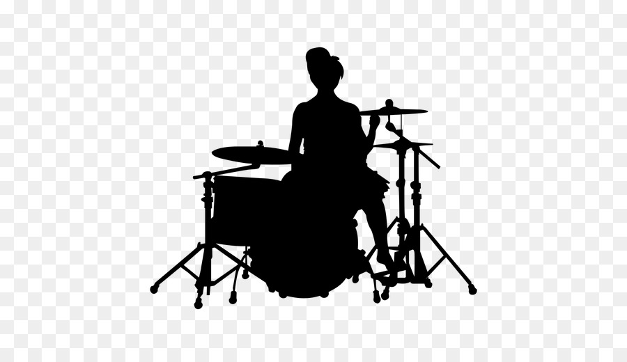 Bass Drums Drummer Silhouette - bateria png download - 512*512 - Free Transparent  png Download.