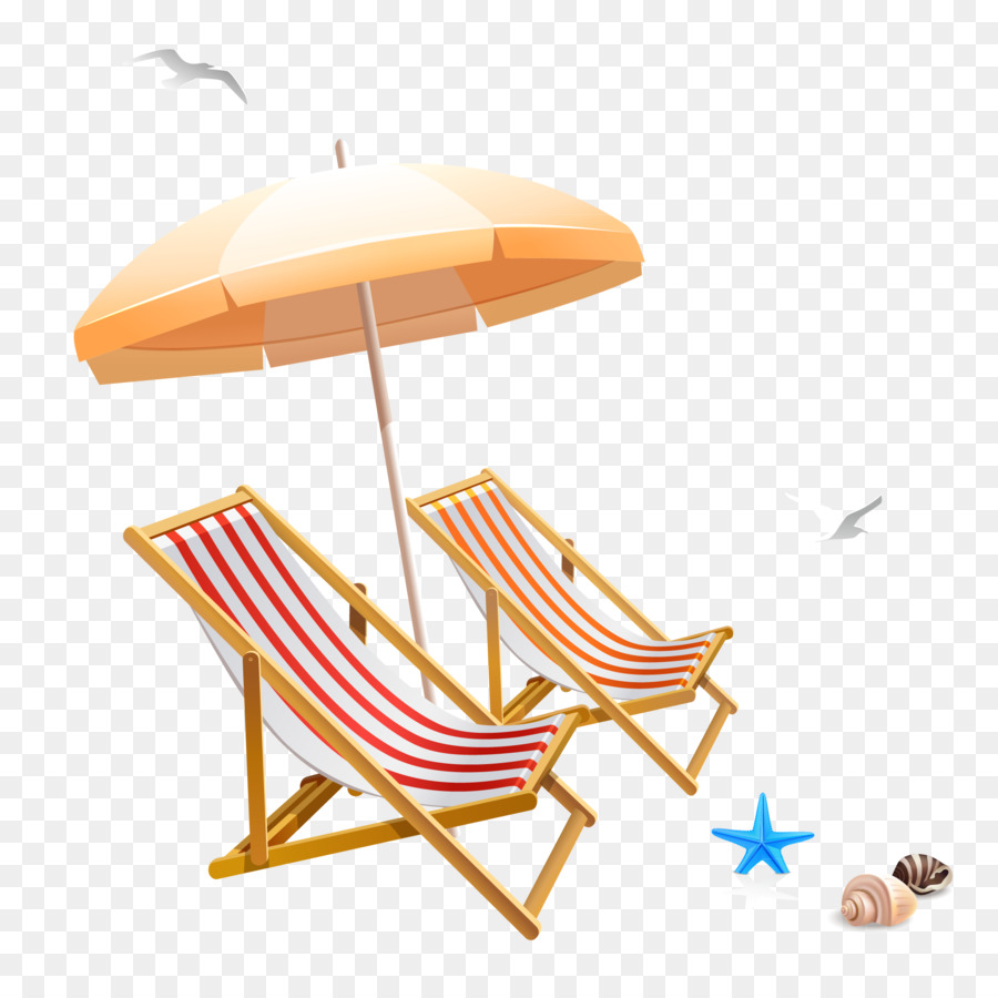 Chair Beach Umbrella Clip art - Beach chairs and beach umbrella png download - 1909*1867 - Free Transparent Chair png Download.