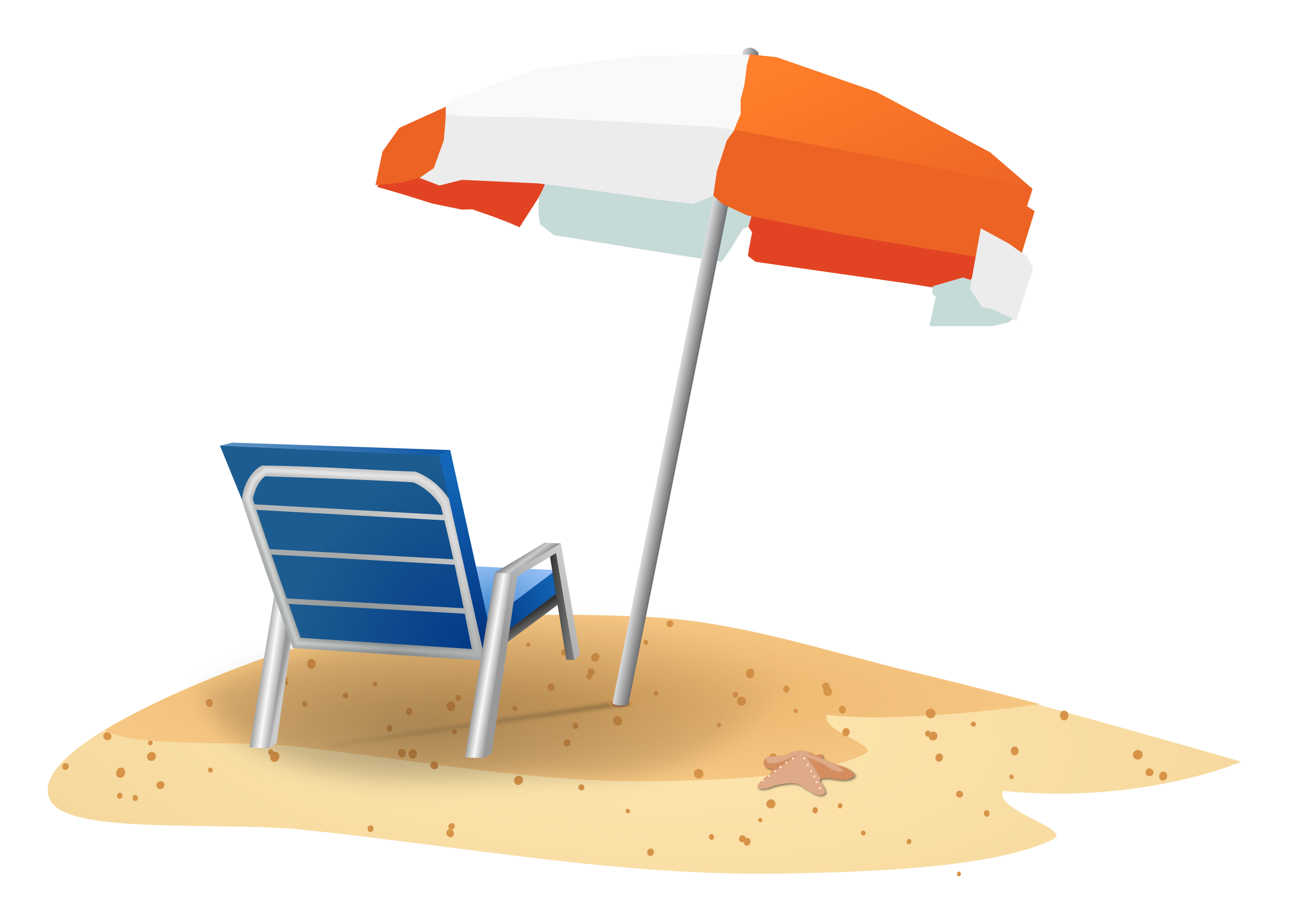 cartoon beach chair png
