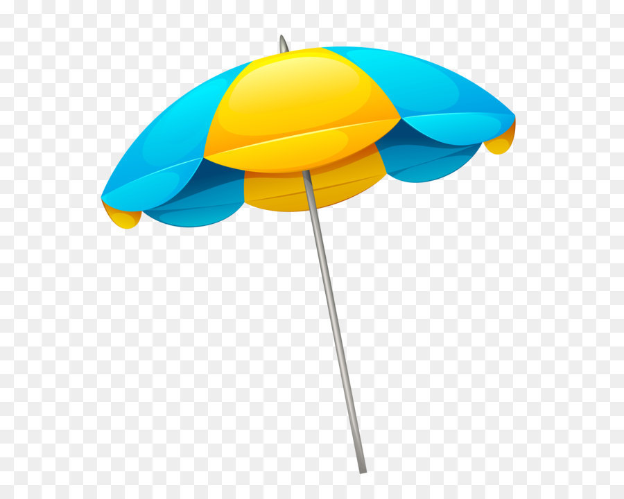 Umbrella Beach Clip art - Yellow Blue Beach Umbrella PNG Clipart png download - 4055*4400 - Free Transparent Beach png Download.