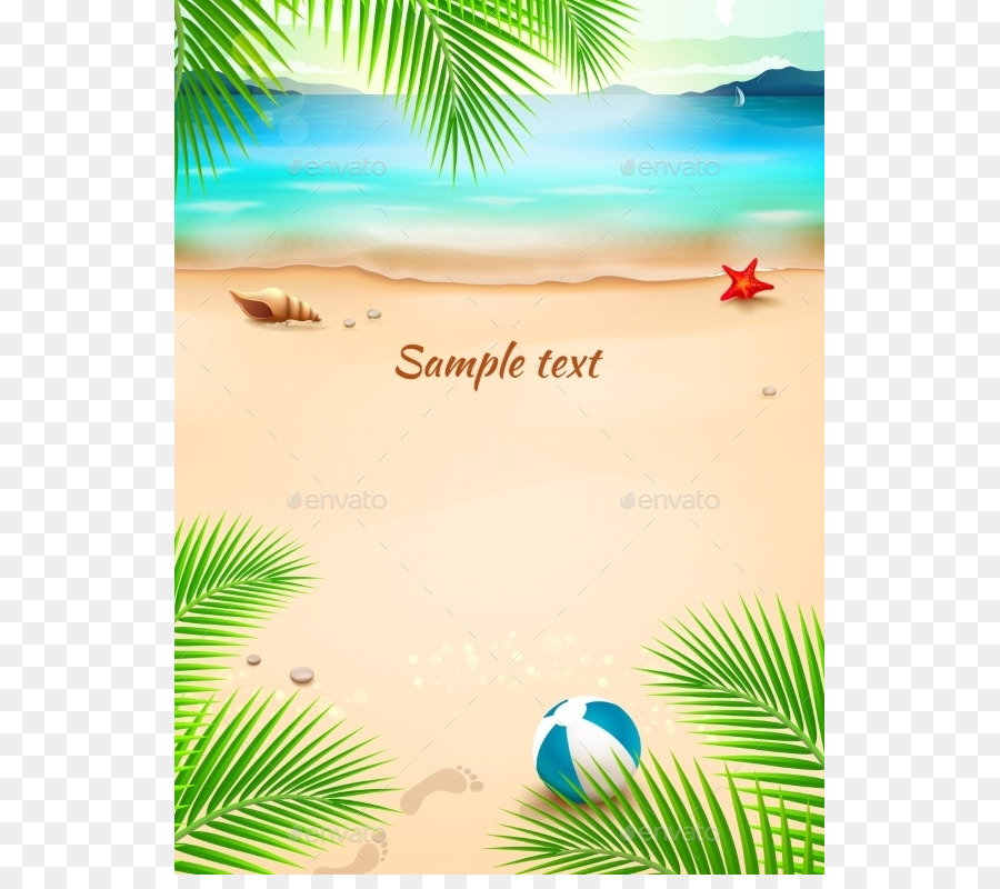 Beach Summer Illustration - Beach PNG Transparent Image png download - 585*787 - Free Transparent Beach png Download.
