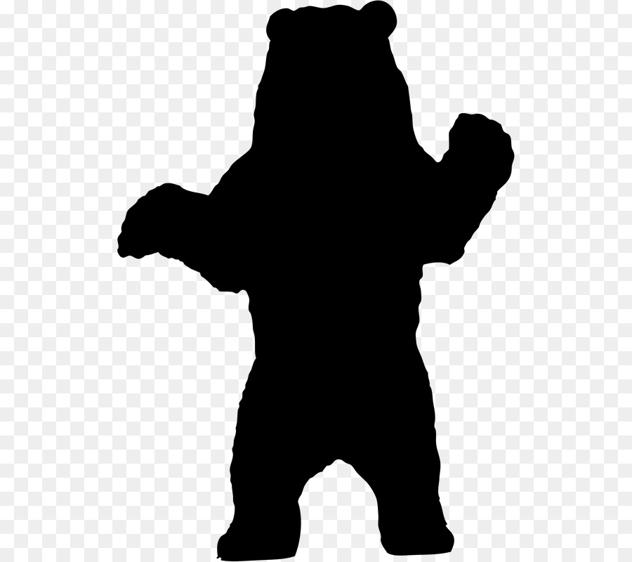 Polar bear American black bear Grizzly bear Silhouette - bear png download - 567*800 - Free Transparent Bear png Download.