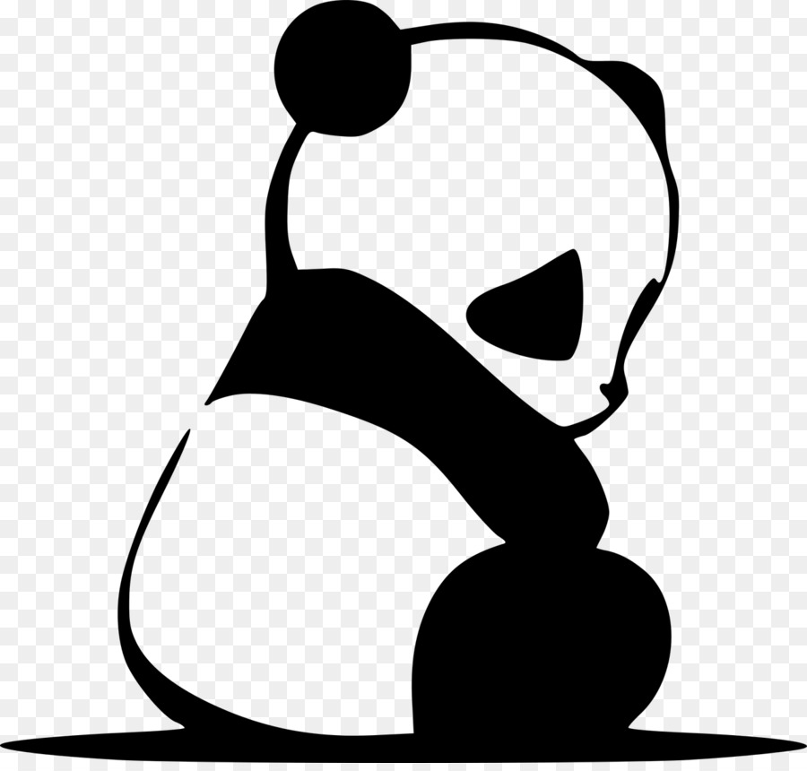 Giant panda Bear Silhouette Drawing Clip art - bear png download - 1280*1210 - Free Transparent Giant Panda png Download.