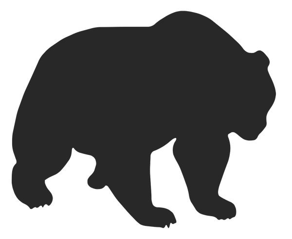 American black bear Clip art Polar bear Grizzly bear - bear silhouette ...