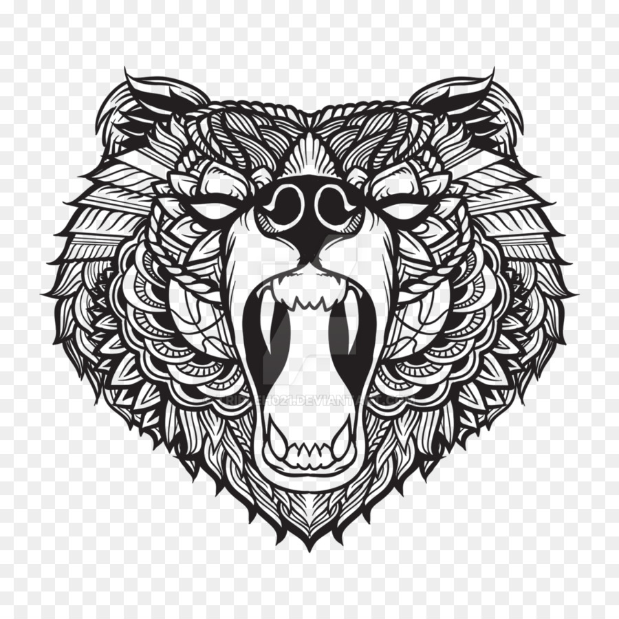 Florida black bear Tattoo Grizzly bear YouTube - cm punk png download - 1024*1024 - Free Transparent  png Download.