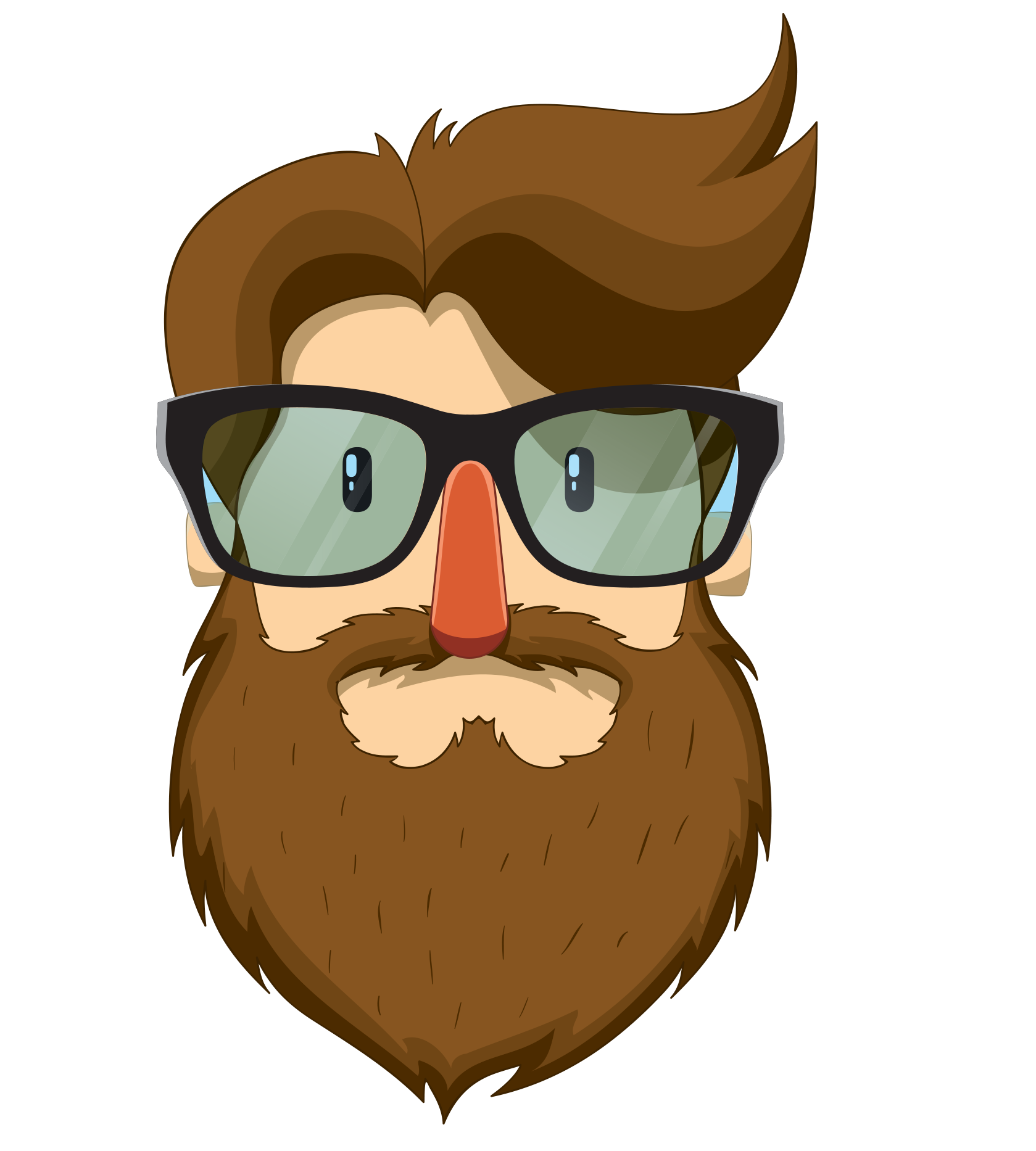 Beard Man Moustache Clip art - Bearded man with glasses png download ...