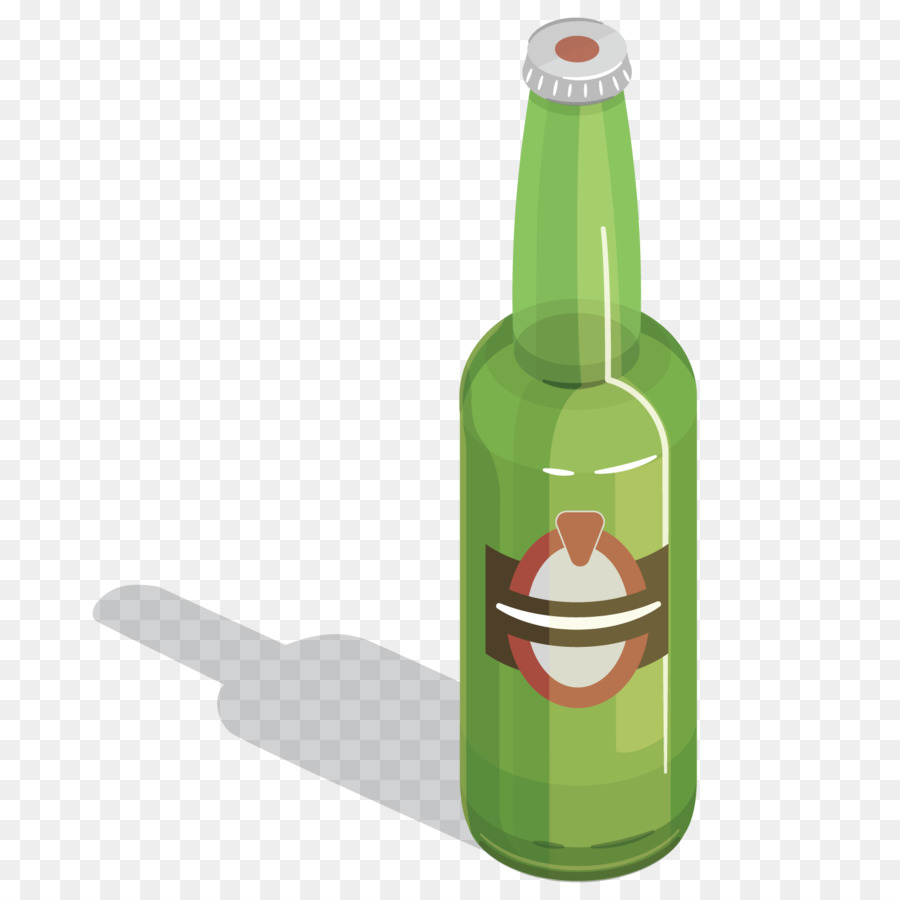 Beer bottle Wine Glass - Vector Beer Bottle png download - 1500*1500 - Free Transparent Beer png Download.