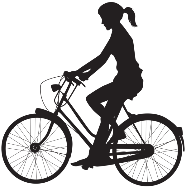Clip Art Transportation Cycling Bicycle Clip Art Cyclist Silhouette Png Download 597600