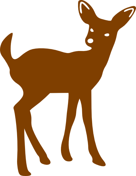 baby deer clipart silhouette
