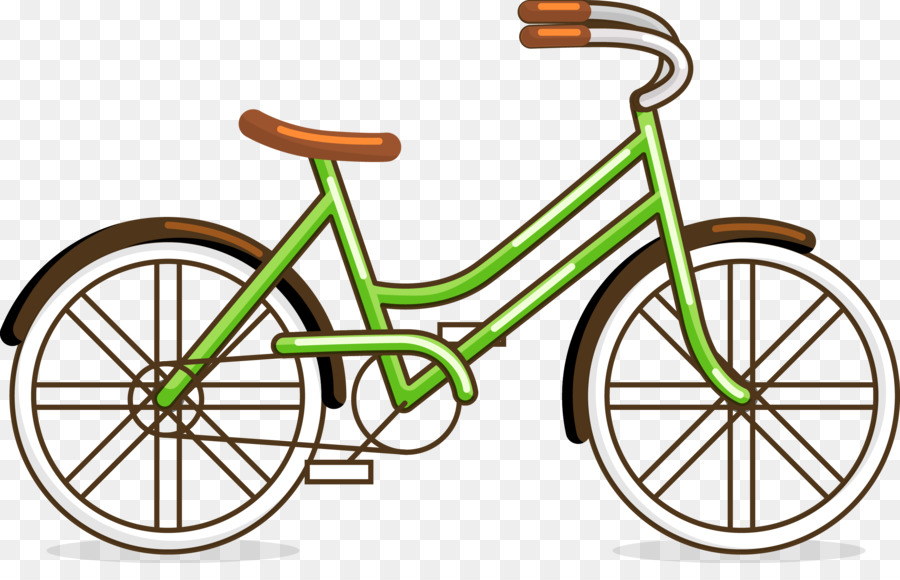 Bicycle Cycling - Fashion green bike vector material png download - 2512*1570 - Free Transparent Bicycle png Download.
