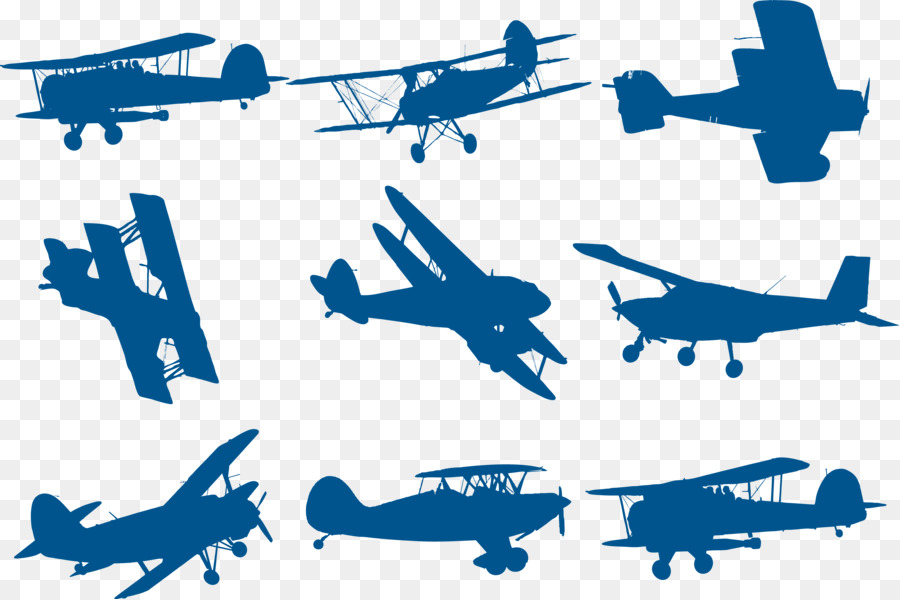 Airplane Biplane Silhouette Download - Blue plane png download - 5667*3774 - Free Transparent Airplane png Download.