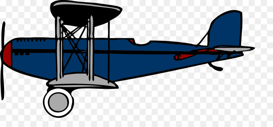Airplane Fixed-wing aircraft Biplane Clip art - Blue Propeller Cliparts png download - 2400*1112 - Free Transparent Airplane png Download.