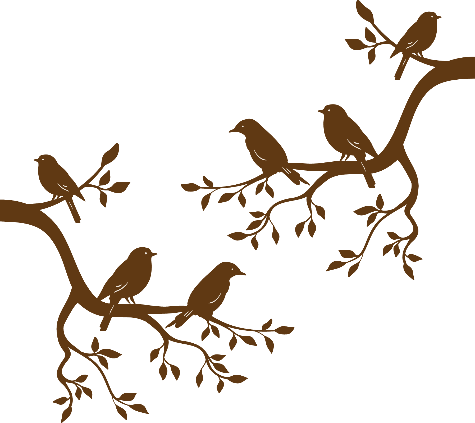 Vector Branches Birds Clip Art Silhouettes Svg Dxf Ai Png Eps | My XXX ...