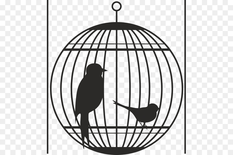 Bird Cage Silhouette - Bird png download - 600*600 - Free Transparent Bird png Download.