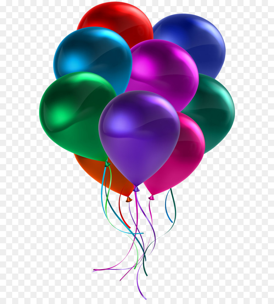 Gas balloon Party Birthday - Bunch of Colorful Balloons Transparent Clip Art png download - 5244*8000 - Free Transparent Balloon png Download.