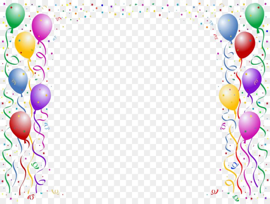 Birthday cake Wish Happy Birthday to You Party - Colorful balloons border celebrate png download - 1024*768 - Free Transparent Birthday Cake png Download.