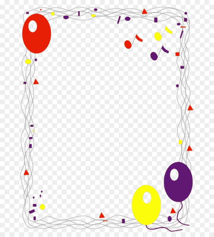 Decorative Borders Balloon Birthday Clip art - Birthday Borders Free png download - 773*1000 - Free Transparent Decorative Borders png Download.