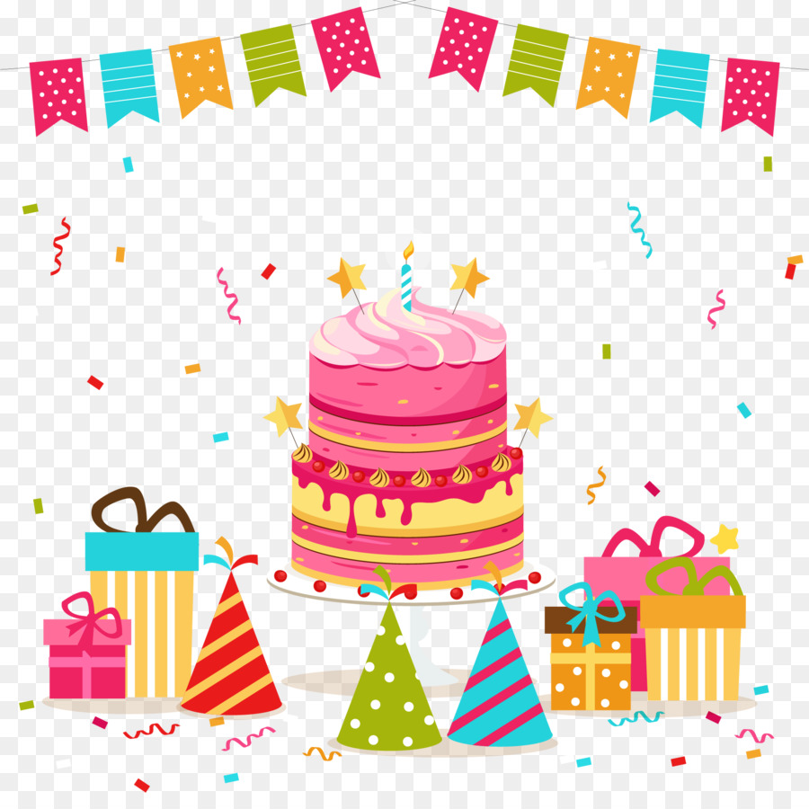 Birthday cake Clip art - Vector hand painted birthday celebration png download - 1768*1733 - Free Transparent Birthday Cake png Download.