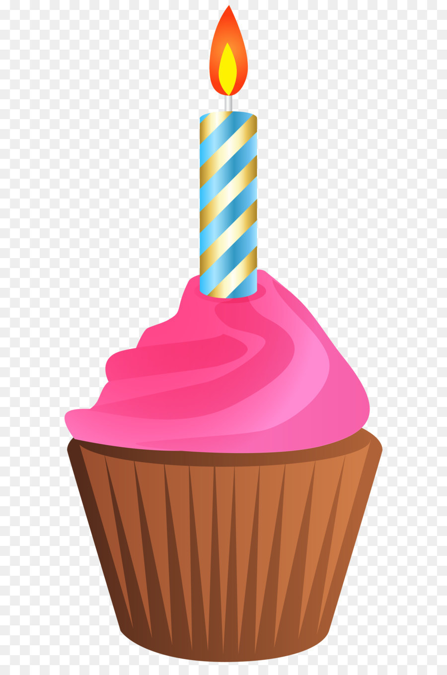 Muffin Birthday cake Cupcake Clip art - Birthday Muffin with Candle Transparent Clip Art Image png download - 3869*8000 - Free Transparent Birthday Cake png Download.