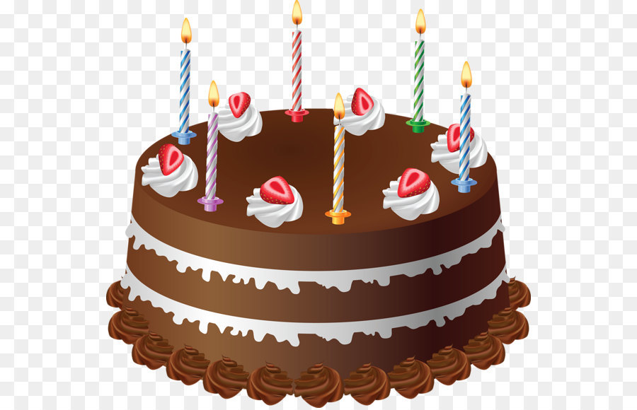 Birthday cake Chocolate cake Cupcake Clip art - Chocolate cake PNG png download - 600*577 - Free Transparent Birthday Cake png Download.