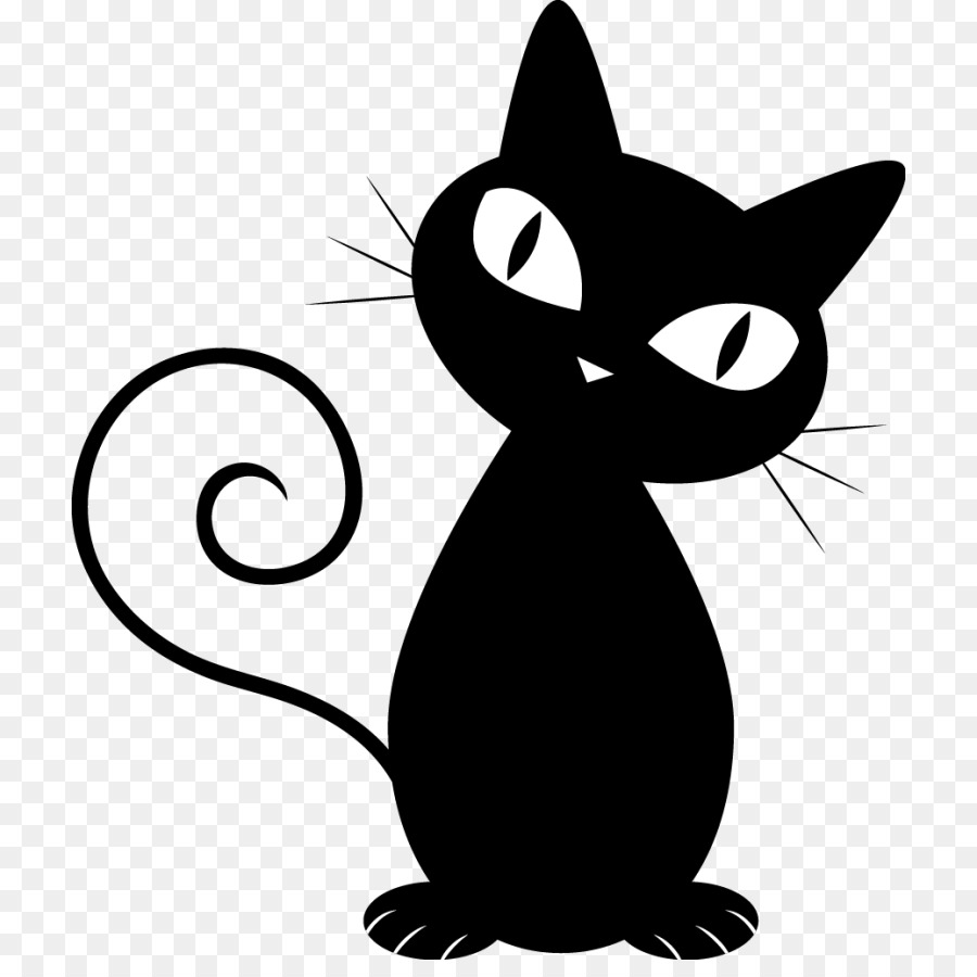 Black cat Drawing Silhouette - Cat png download - 768*884 - Free Transparent Cat png Download.