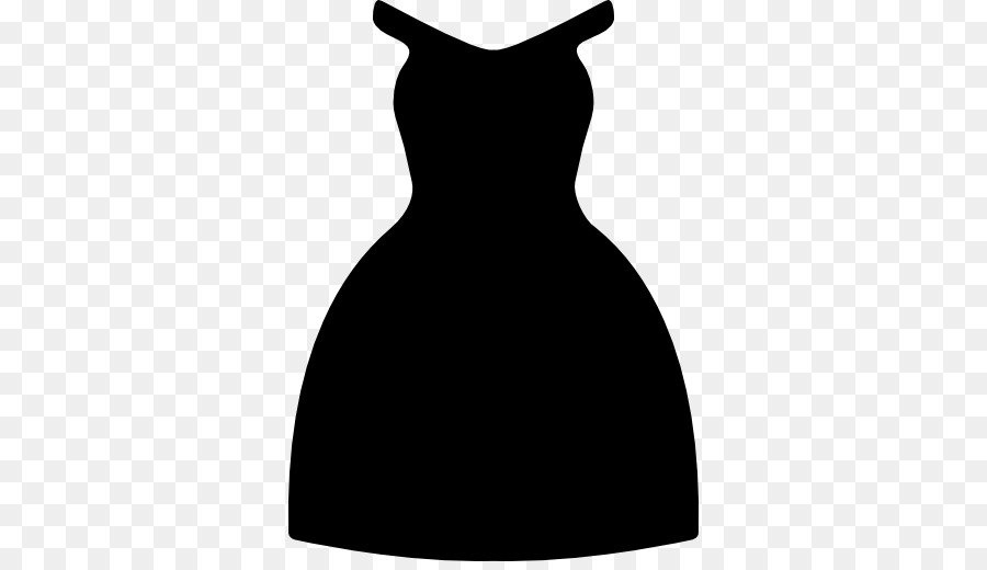 Dress Neck Silhouette White Black M - sleeveless png download - 512*512 - Free Transparent Dress png Download.