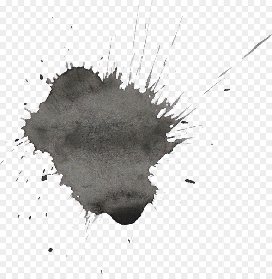 Watercolor painting Black and white Transparent Watercolor - splatter watercolor png download - 1021*1024 - Free Transparent Watercolor Painting png Download.