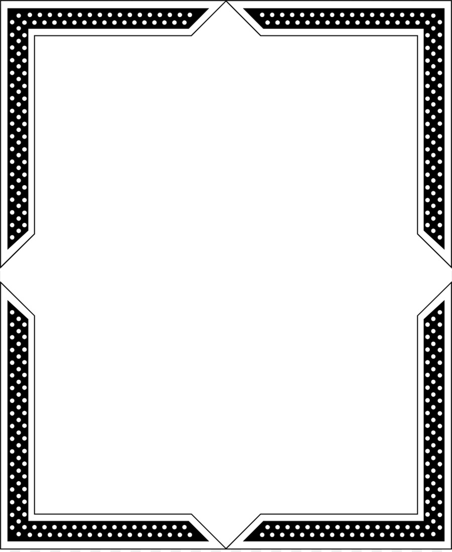 Paper Black and white Picture frame Line Angle - Border Frame png download - 958*1166 - Free Transparent Paper png Download.