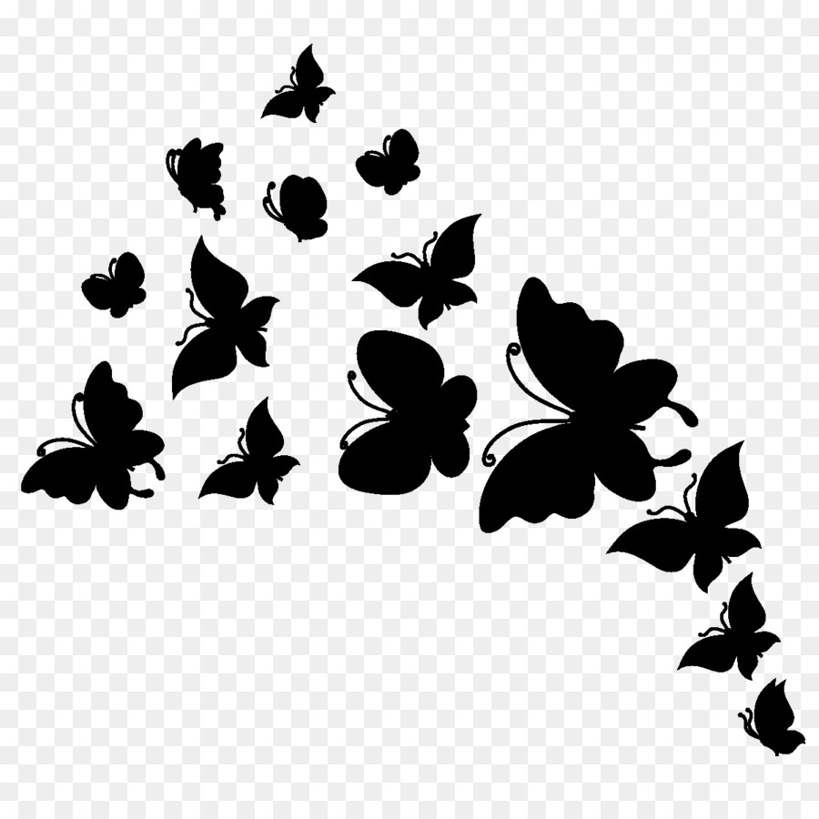 Font M. Butterfly Silhouette Black M -  png download - 1200*1200 - Free Transparent M Butterfly png Download.