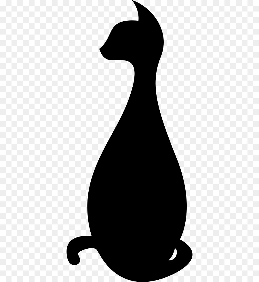 Black cat Silhouette Kitten Clip art - Cat png download - 438*980 - Free Transparent Cat png Download.