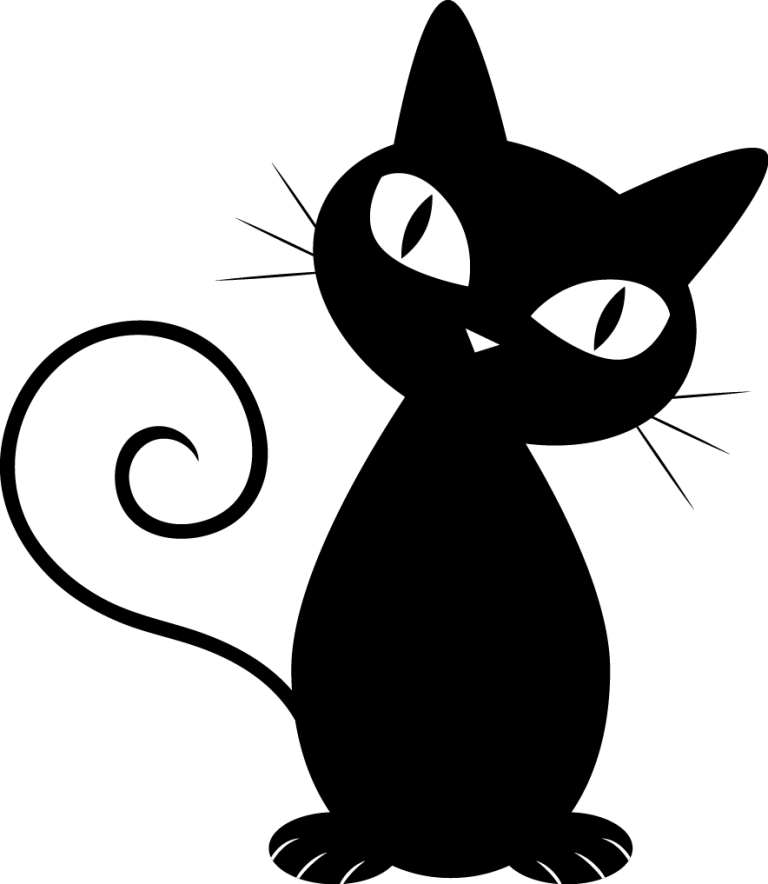 Black cat Drawing Silhouette - Cat png download - 768*884 - Free ...