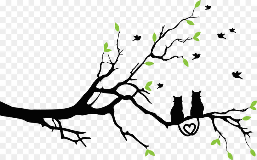 Cat Tree Clip art - love birds png download - 2247*1398 - Free Transparent Cat png Download.