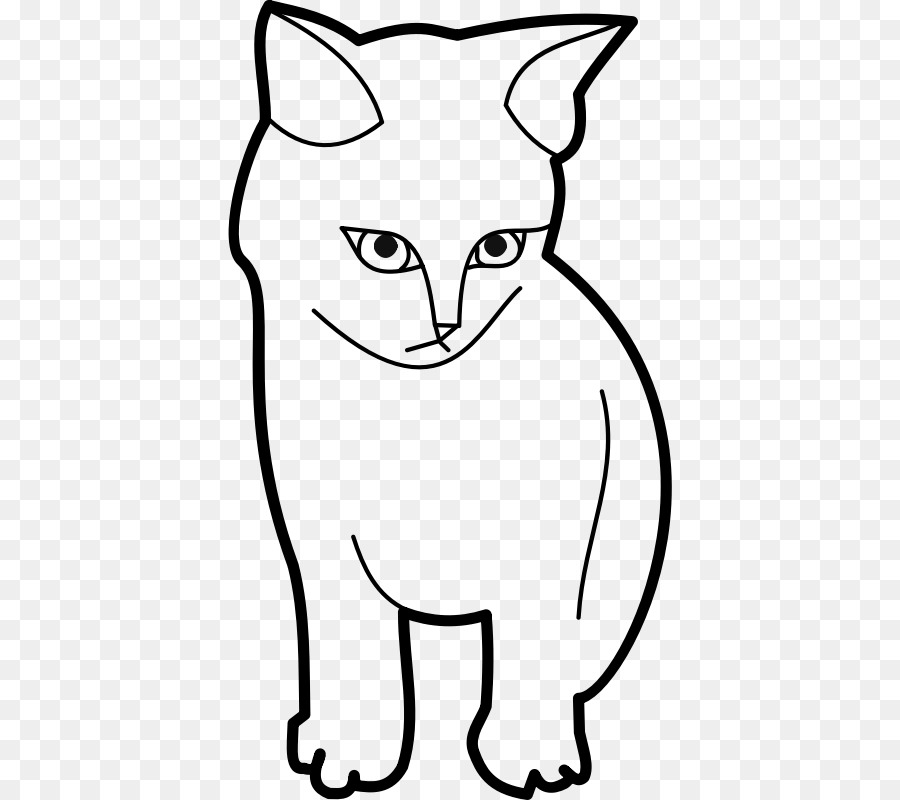 Black cat Kitten Clip art - Black Cat Outline png download - 800*800 - Free Transparent Cat png Download.