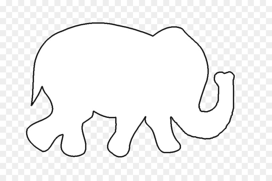 Horse Cat Lion Template Elephant - Elephant Outline Cliparts png download - 759*599 - Free Transparent  png Download.