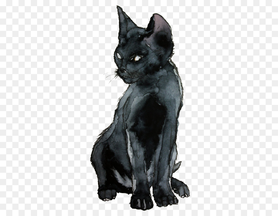 Kitten Sphynx cat Black cat Watercolor painting Drawing - kitten png download - 364*690 - Free Transparent Kitten png Download.