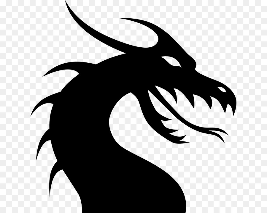 Free Black Dragon Silhouette, Download Free Black Dragon Silhouette png ...