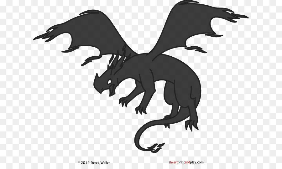 Dragon Carnivora Cartoon Silhouette Black - dragon png download - 689*524 - Free Transparent Dragon png Download.