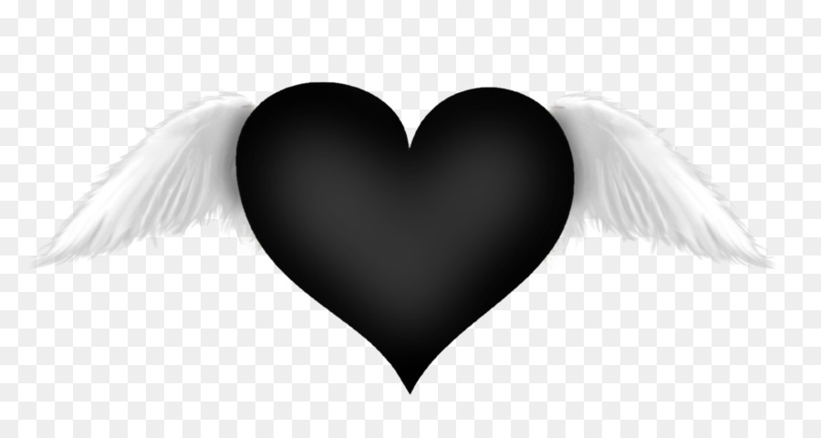Heart White Black - Transparent Black Cliparts png download - 900*480 - Free Transparent  png Download.