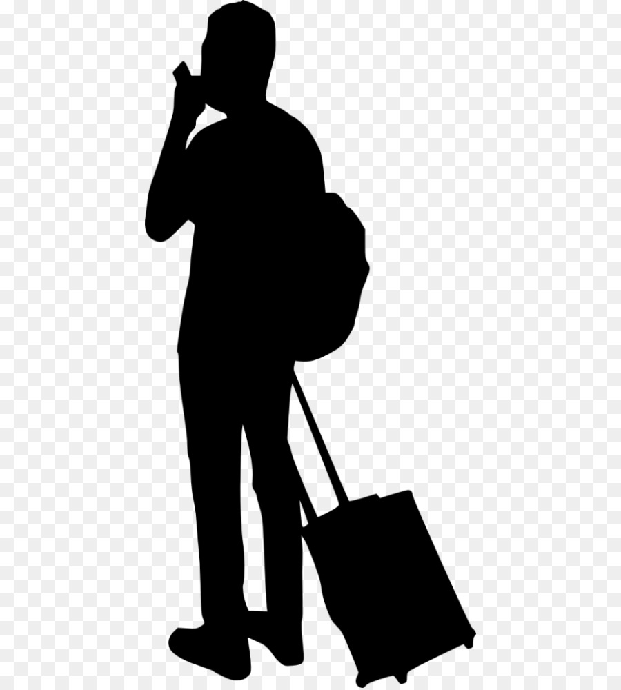 Silhouette Clip art - people with luggage png download - 480*997 - Free Transparent Silhouette png Download.