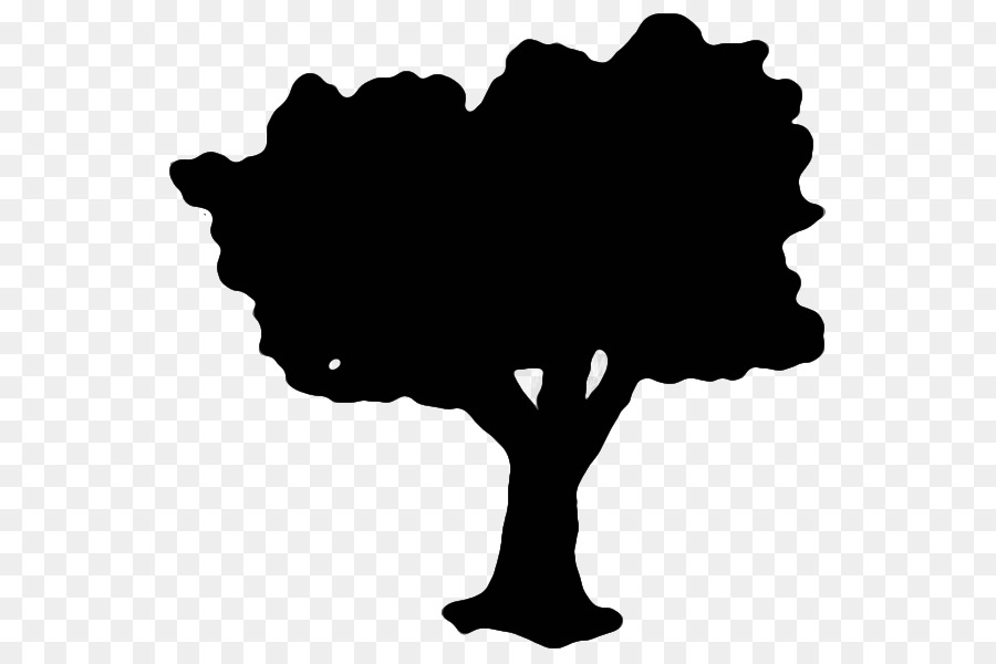 Tree Black Silhouette White Clip art - tree png download - 600*600 - Free Transparent Tree png Download.