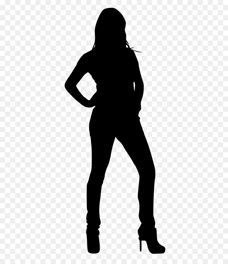 Silhouette Woman Black and white - Silhouette png download - 420*1024 - Free Transparent Silhouette png Download.