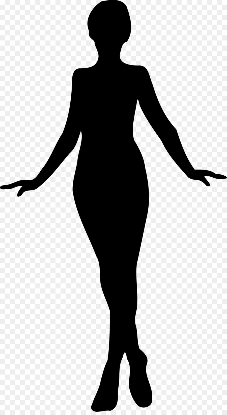 Silhouette Black and white Female Clip art - black woman png download ...