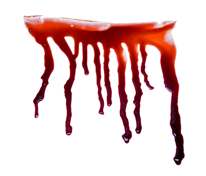 blood dripping with transparent background

