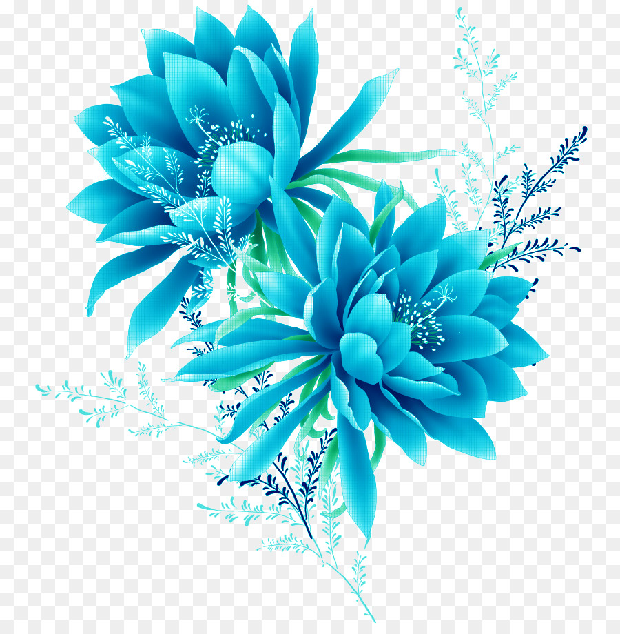Blue Flower Pixel - Blue flowers effect element png download - 808*912 - Free Transparent Blue png Download.